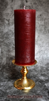 Hexenshop Dark Phönix Durchgefärbte Altarstumpenkerze Rot ø 70 x 180 mm
